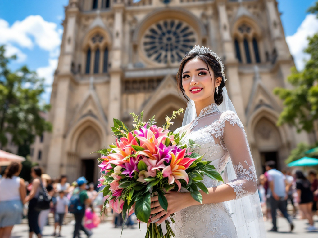 Cascading Bouquets: